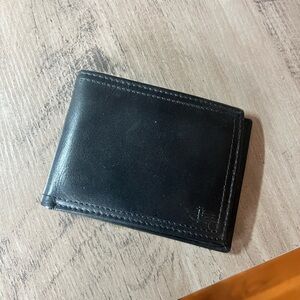 Classic Black Leather Bi-Fold Wallet